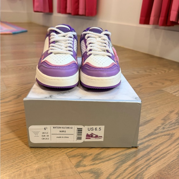 AllStarElite Watson Sneakers Purple White Embellished Sneaker W8.5/ M6.5 Euro 40 - Picture 7 of 7